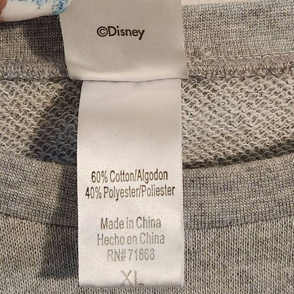 Disney Mickey Mouse sweatshirt grey cutout back size XL - Picture 6 of 7